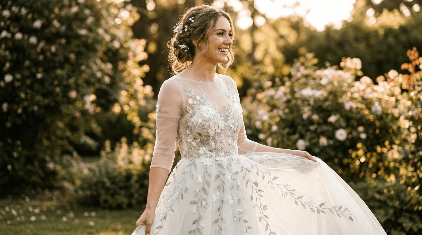 Floral Embroidered Wedding Dresses: Nature-Inspired Beauty