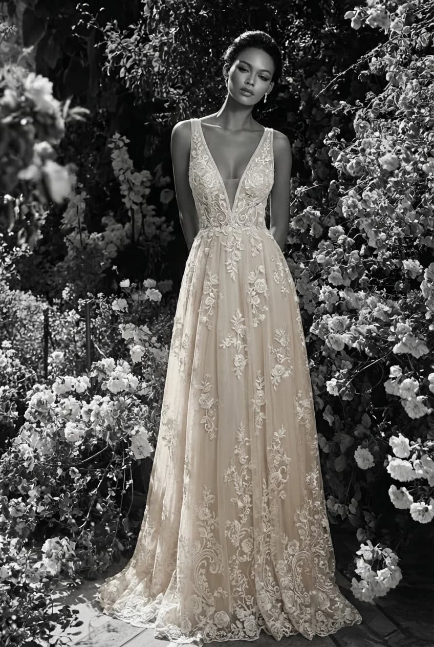 Wedding dress design - a-line