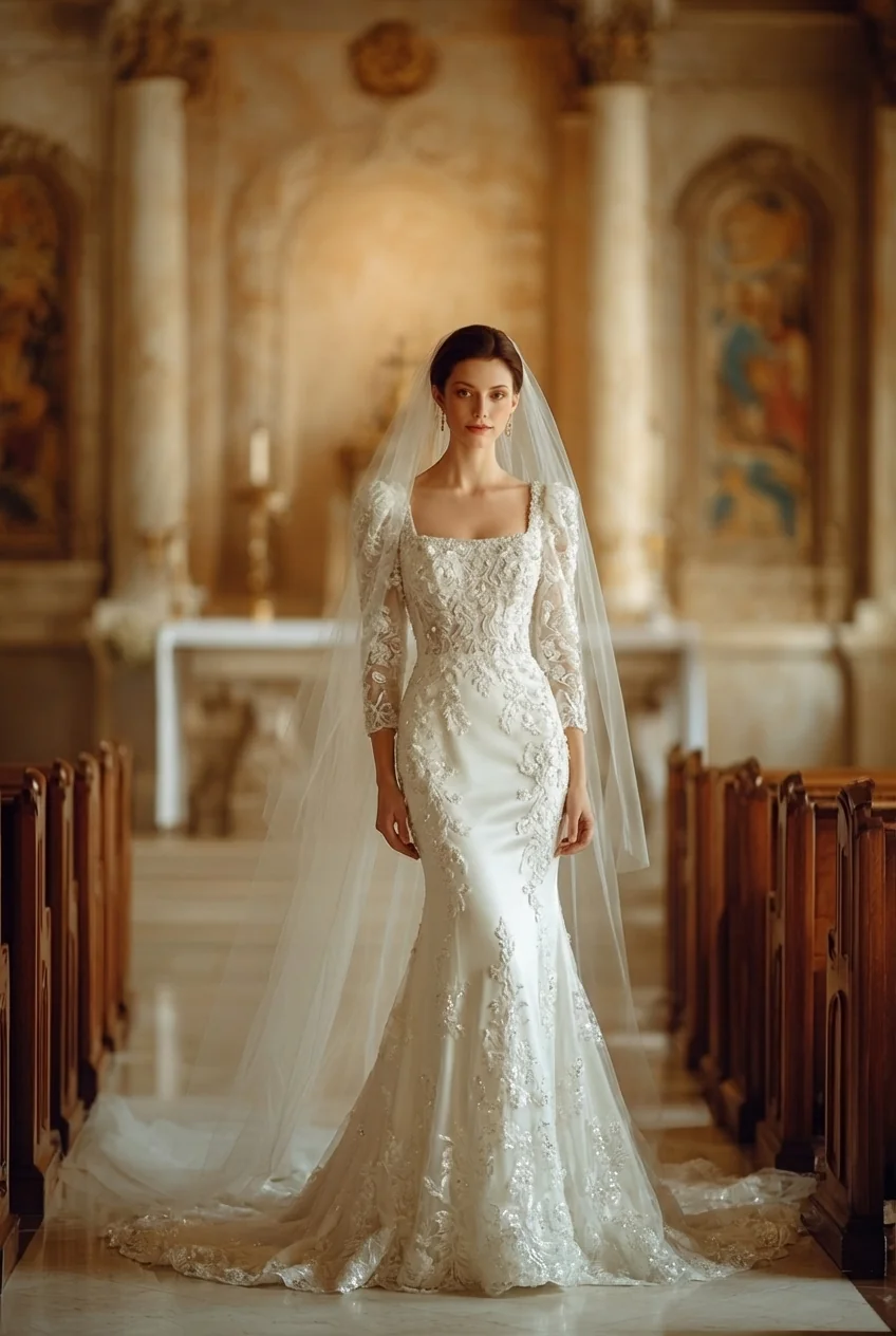 Wedding dress design - a-line