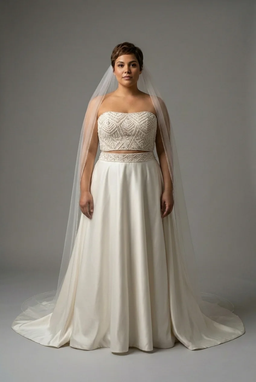 Wedding dress design - two-piece